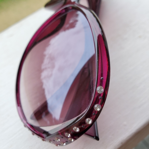 Raspberry Pink Rhinestone-encrusted Sunnies - Picture 6 of 14
